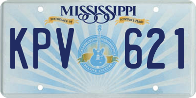 MS license plate KPV621