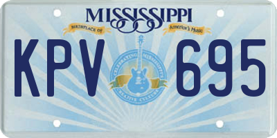 MS license plate KPV695