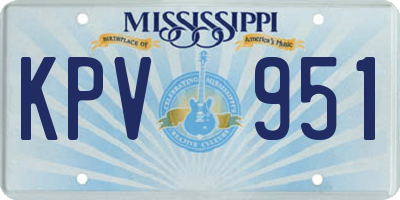 MS license plate KPV951
