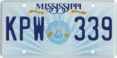 MS license plate KPW339