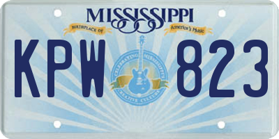 MS license plate KPW823