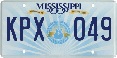 MS license plate KPX049