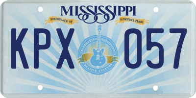 MS license plate KPX057