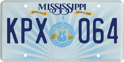 MS license plate KPX064