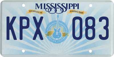 MS license plate KPX083
