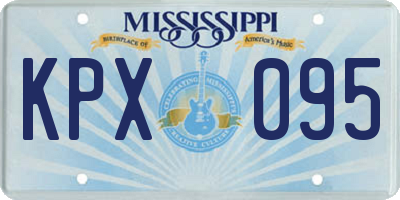 MS license plate KPX095