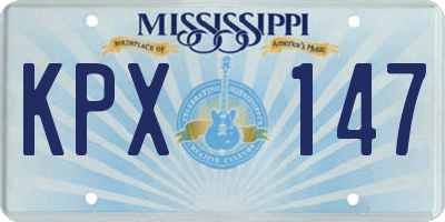 MS license plate KPX147