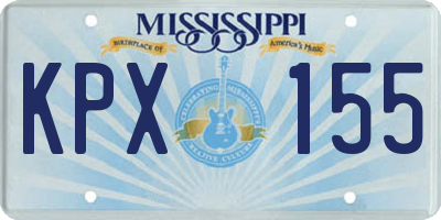 MS license plate KPX155
