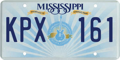 MS license plate KPX161