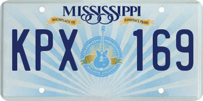 MS license plate KPX169