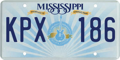 MS license plate KPX186
