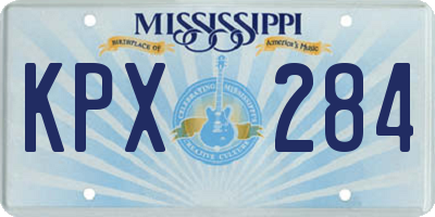 MS license plate KPX284