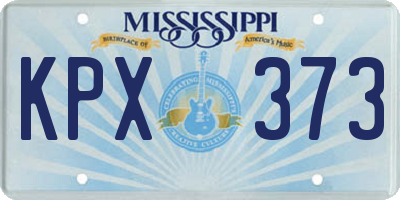 MS license plate KPX373