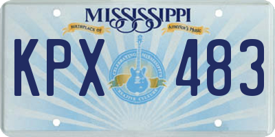 MS license plate KPX483