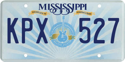 MS license plate KPX527