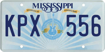 MS license plate KPX556
