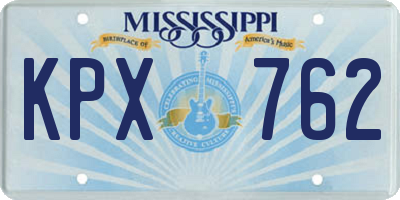 MS license plate KPX762