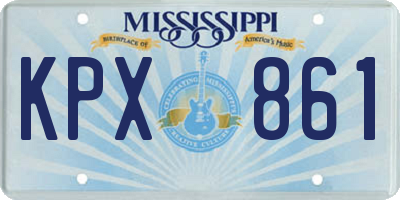MS license plate KPX861