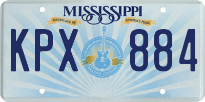 MS license plate KPX884