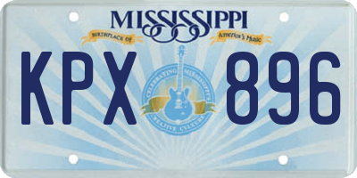 MS license plate KPX896