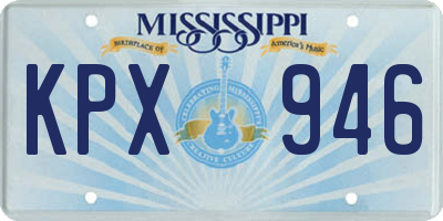 MS license plate KPX946