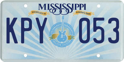 MS license plate KPY053