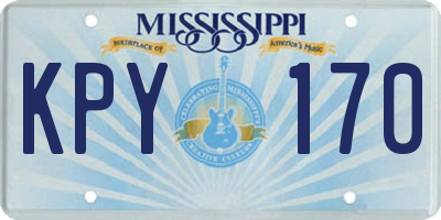 MS license plate KPY170