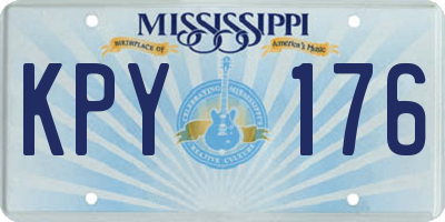 MS license plate KPY176