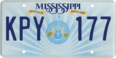 MS license plate KPY177