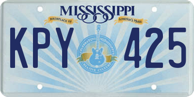 MS license plate KPY425