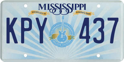 MS license plate KPY437