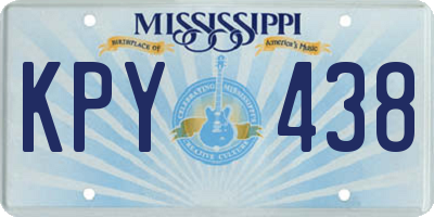 MS license plate KPY438