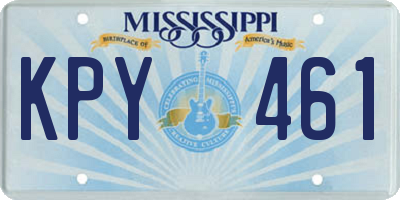 MS license plate KPY461