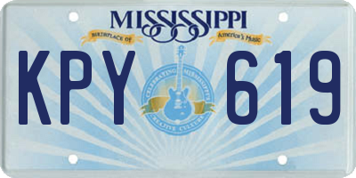 MS license plate KPY619