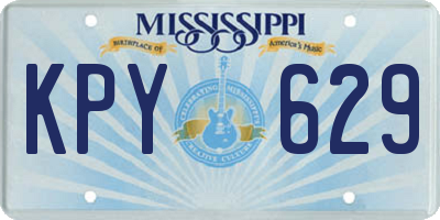 MS license plate KPY629