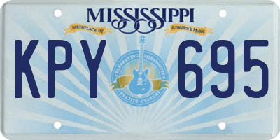 MS license plate KPY695