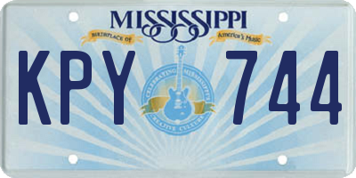 MS license plate KPY744