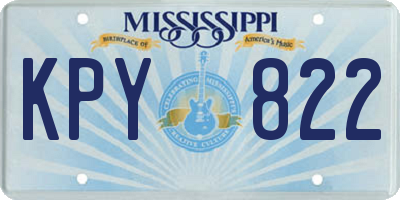 MS license plate KPY822