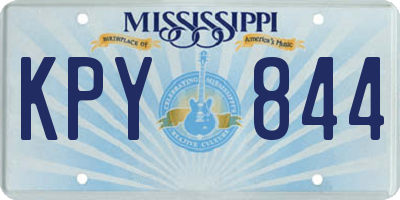 MS license plate KPY844