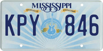 MS license plate KPY846