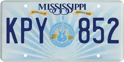 MS license plate KPY852