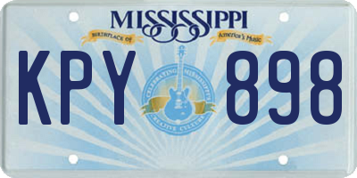 MS license plate KPY898