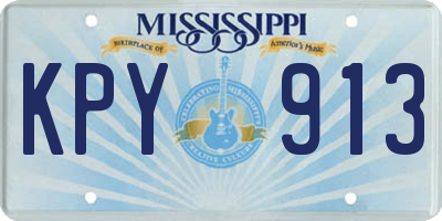 MS license plate KPY913