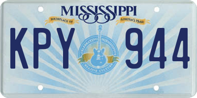 MS license plate KPY944