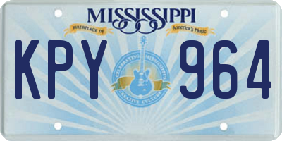 MS license plate KPY964
