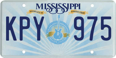 MS license plate KPY975