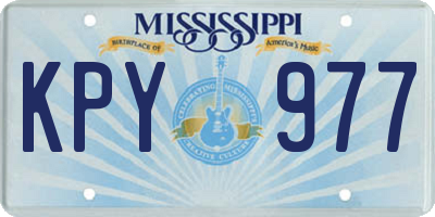 MS license plate KPY977