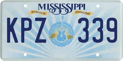 MS license plate KPZ339