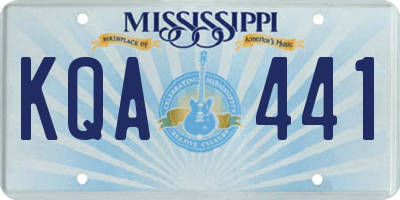 MS license plate KQA441