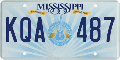 MS license plate KQA487